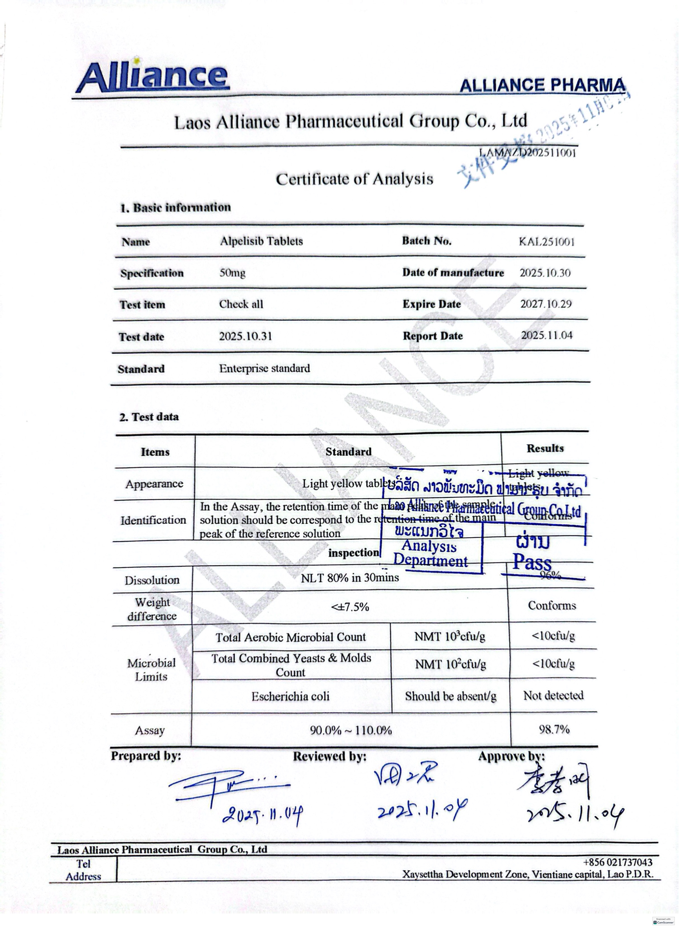 阿培利斯片Alpelisib 50mg