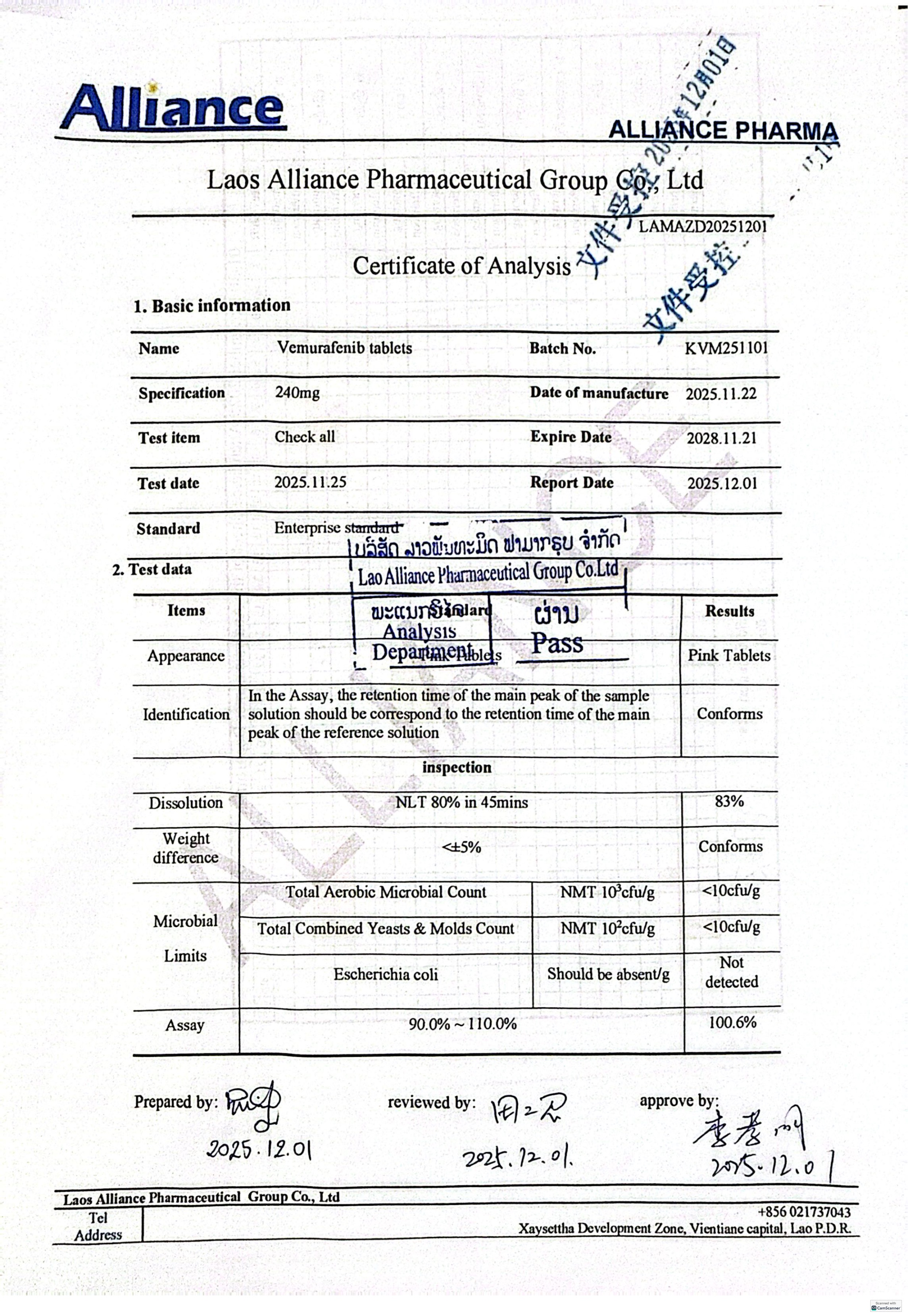 维莫非尼Vemurafenib