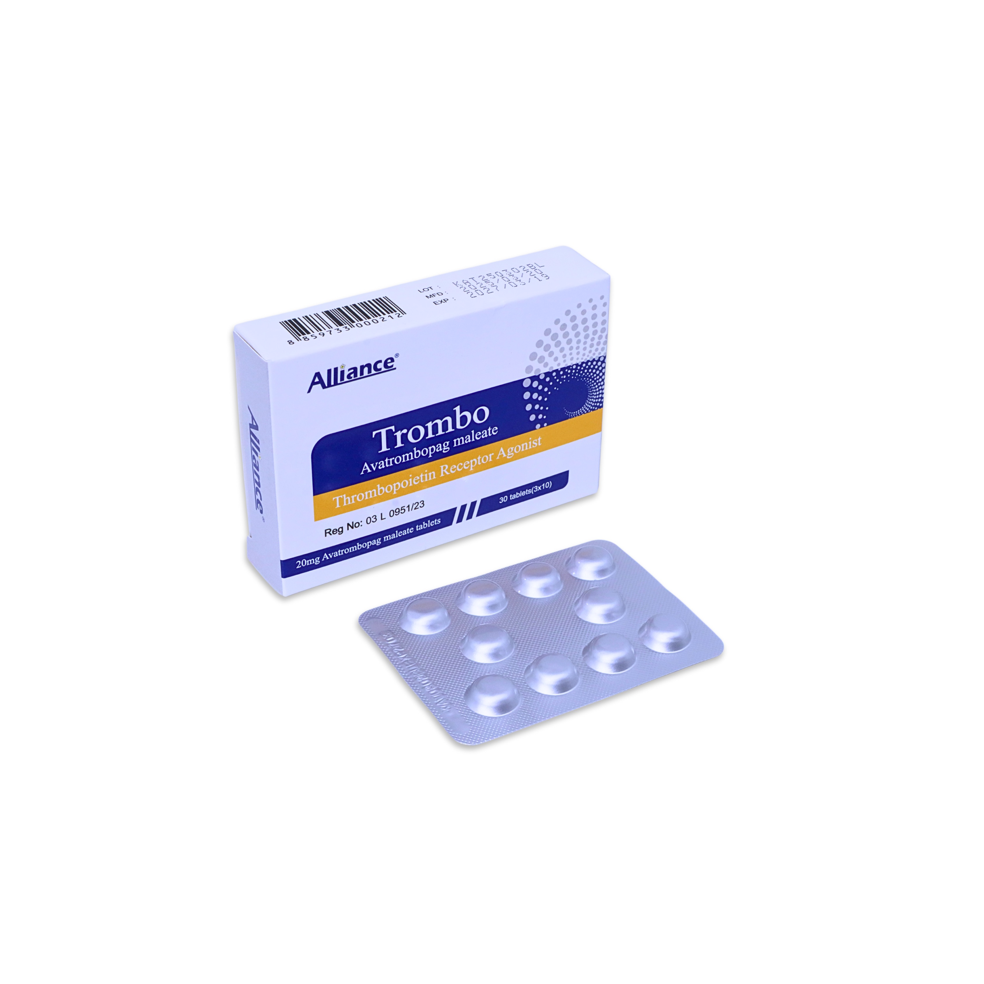 马来酸阿伐曲泊帕片avatrombopag maleate 20mg